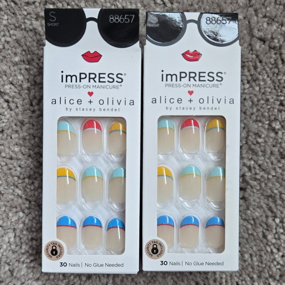 Kiss imPRESS Press on Manicure in Frenchie by alice + olivia - 2 Packs! DISCONT.